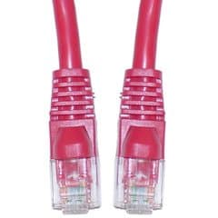 PcconnectTM PCCONNECT CAT5E Ethernet Crossover Cable, Red, UTP, with Molded Snagless Boot, 7 Feets
