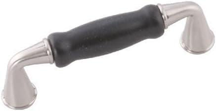 Hickory Hardware P260-SNB 3-Inch Tranquility Pull, Satin Nickel with Black