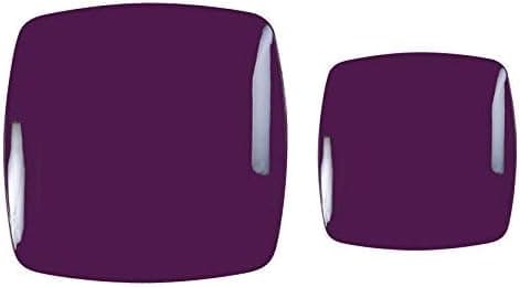 ADORN soft square edge premium colored party plates combo, serving for 20 persons. (Purple)