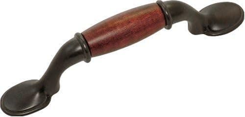 Hickory Hardware P794-BCH 3-Inch Gladstone Pull, Black with Cherry