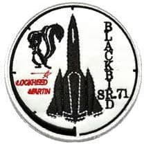 Air Force Lockheed SR-71 Blackbird CIA Vietnam Skunk Works Plane Embroidery Patch Military Tactical Morale Patch Badges Emblem Applique Hook Patches for Clothes Backpack Accessories
