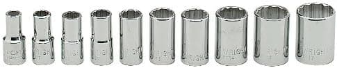 Wright Tool 209 1/4" Drive 12 Point Std Socket Set (12-Piece)