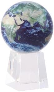 Mova 4.5" Satellite View with Cloud Cover Globe with Medium Crystal Base