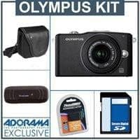 Olympus E-PM1 Digital Camera Kit - Black - M.Zuiko MSC ED m14-42mm F3.5/5.6 II R Black Lens, 8GB SD Memory Card, Spare BLS-1 Lithium-Ion Rechargeable Battery, Camera Case, USB 2.0 SD Card Reader