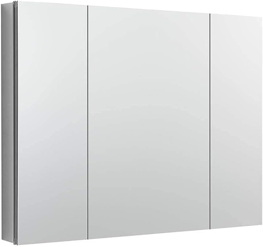 AQUADOM Royale, 40in x 30in x 5in Three Door Bathroom Medicine Cabinet, Integrated 3X Magnifying Mirror.
