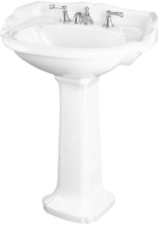 St. Thomas Creations 5072.082.01 Barrymore 8-Inch Centerset Pedestal Sink, White Finish