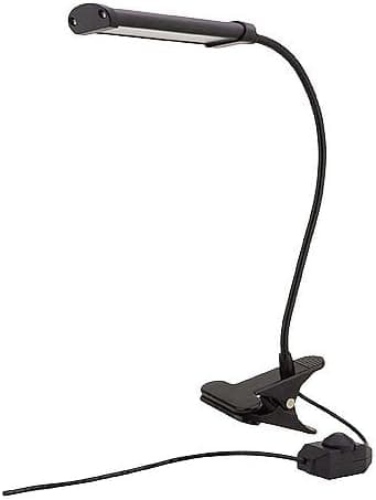 MarsLG 4-Watt LED Flex Neck Clip-On Table Lamp with Inline Dimmer Switch, 2409WH