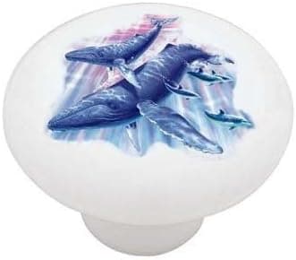 Gotham Decor Whales Ceramic Drawer Knob