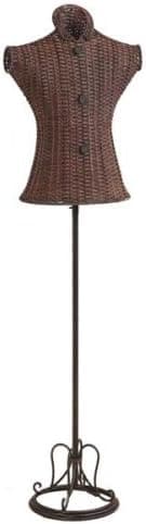 Wicker Iron Dress Form Mannequin 64'' Height