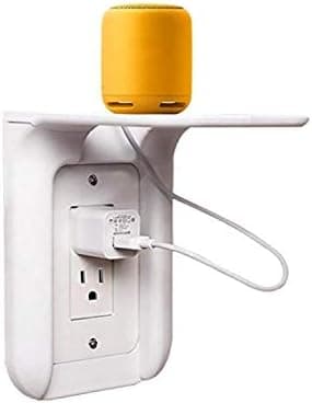 New Space Saving Wall Ultimate Outlet Shelf for Storage Electronics Using Upper Socket