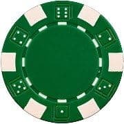 DA VINCI 50 Clay Composite Dice Striped 11.5 Gram Poker Chips, Choose from 11 Colors