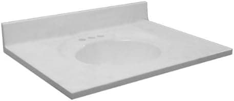Astra Lav 19" Marble Vanity Top Top Finish: White