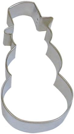R&M Snowman w/ Top Hat 4" Cookie Cutter in Durable, Economical, Tinplated Steel