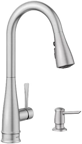 Moen Birchfield Single-Handle Pull-Down Sprayer Kitchen Faucet with Reflex and PowerBoost in Spot Resist Stainless