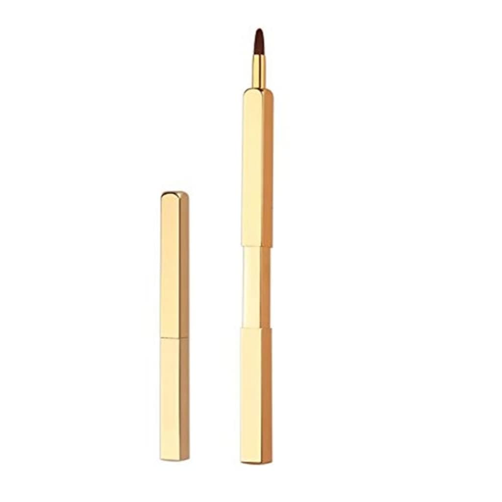 Pinkiou Lip Brush Retractable Lip Makeup Brushes Applicator for Lipstick Lip Gloss Lip Mask Eyeshadow and Lip Cream,Portable Professional Makeup Brush Cosmetics Tool（Black）