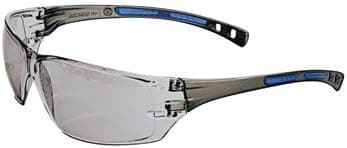 Radnor Cobalt Classic Series Safety Glasses With Charcoal Frame, Clear Indoor/Outdoor Lens And Adjustable Temple