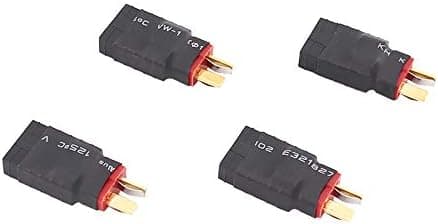 4pcs Compatible with TRX Female to Deans Male Adapter Connector Revo Brushless LiPO(BDHI-16)