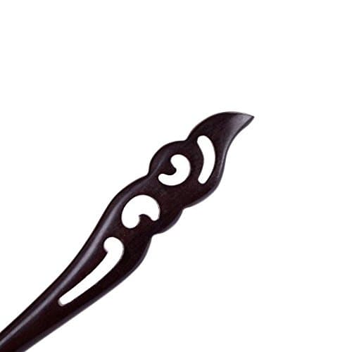 FINGER LOVE Handmade Carved Ebony Hair Stick: Heart (Hearmoon Ebony)