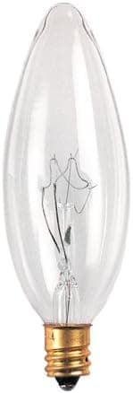 Bulbrite Incandescent B8 Candelabra Screw Base (E12) Light Bulb, 1 Count (Pack of 1), Clear