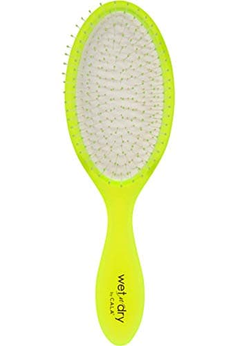 HAIR DETANGLER: WET-N-DRY BRUSH (NEON YELLOW)