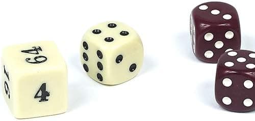 Bello Games Uria Stone Backgammon Dice Sets (Brown & Ivory, Dice 1/2" Doubler 5/8")