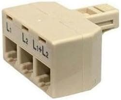 Steren 4-Conductor 2-Line Split Adapter (300-324)