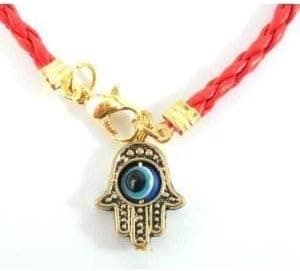 Kabbalah Red String Bracelet Against Evil Eye with Gold Hamsa Hand
