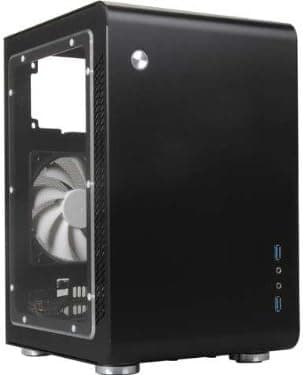Rosewill Mini-ITX Tower Computer Case, Black Legacy U2-B-Window