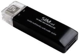 Universal USB Multi-Function SIM Card/SD/MMC/Mini SD/Micro SD Reader - Black