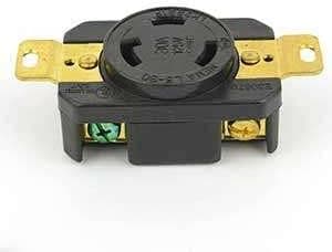 Superior Electric YGP024F Twist Lock Wall Mount Electrical Receptacle 3 Wire, 30 Amps, 125V, NEMA L5-30R (1 Pack)