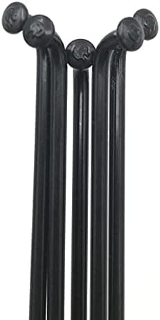 BANGHA Bike Spokes 40 Pcs/lot 12G Spokes 45# Steel Material Electric Bike Spokes Black Color Diameter 2.6mm E-Bike Spokes J-Bend E-Bicycle Spokes Bicycle Wheel Spoke Reflector (Color : 195mm)