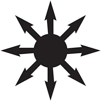Chaos Symbol - Vinyl Decal Sticker - 3.75" x 3.75" - Black