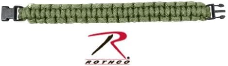 Military Survival Paracord Bracelet (8", Olive Drab)