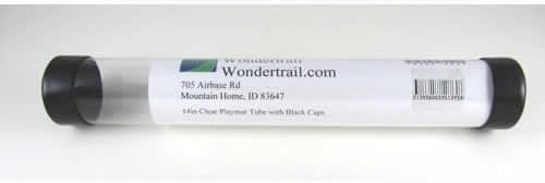 Wondertrail Clear Playmat Tube 14 Inch with Black Caps