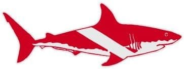 JB Shark as a Dive Flag Scuba Diver Sticker/Decal