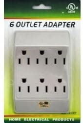 6-grounded Outlet In-wall Adapter