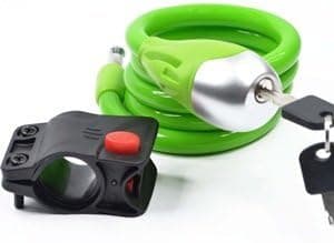 KLOUD City Candy Colors Self Coiling Cable Security Lock for Bike Bicycle Motorcycle