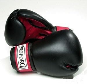 ProForce Leatherette Boxing Gloves w/Red Palm - 24 oz.