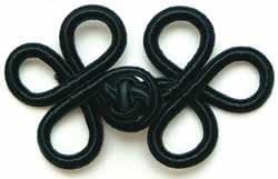 Wrights Rayon Braid Frog Closure Black 3 inch x 1 3/4 inch 192-261 (3-Pack)