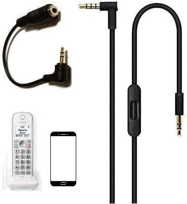 Multi-Application Headphone Cable Cord Wire Pack Set for iPhone, Panasonic Cordless Handset & Smartphones Compatible with Beats, Sony, Anker, Mpow, Cowin & Others with 3.5mm Jack