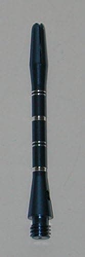 US Darts - Striped Blue Aluminum Shafts - 3 Sets (9 shafts), 2BA Ex-Short Length, AR1 + O'rings