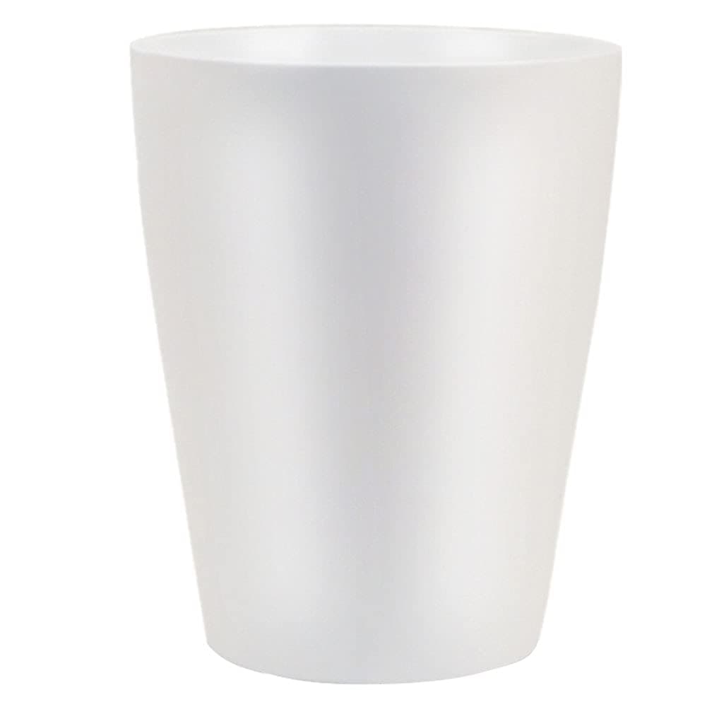 Gereen 1.5 Gallon Small Trash Can,Round Small Wastebasket Garbage Can for Bathroom Bedroom Kitchen Countertop Under Sink (White, Single Pack)