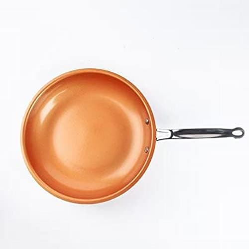 COOKUFO Nonstick Copper Pan Set - 8 inch(20cm ), Frying Pan Set, Fry Pan Set with Induction Base & Stainless Steel Handle, Suitable for Cooking Saute Vegetables, Steaks (8inch)