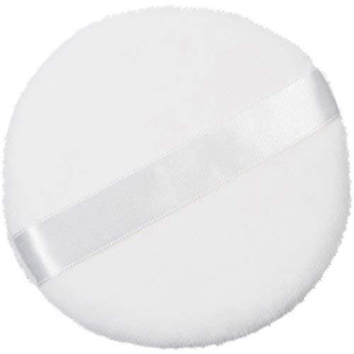 10 Pc Zink Color Round Jumbo Velour Powder Puff W Ribbon 4" Diameter