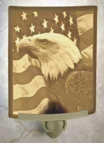 Liberty Eagle - Curved Porcelain Lithophane Nightlight