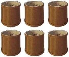 Upgradelights Bronze Silk 5 Inch with Nickel Clip Chandelier Shade 4x5x4.5 (Set of 6)