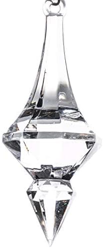 Set of 21 Hanging Acrylic Faceted Chandelier Drop Clear Crystals - 3.5" Long and 1.5" Wide Each