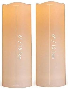 Flameless Candles, Waterproof Candles Outdoor Candles Set of 2 (D2.2" x H6") (Battery not Included)) …