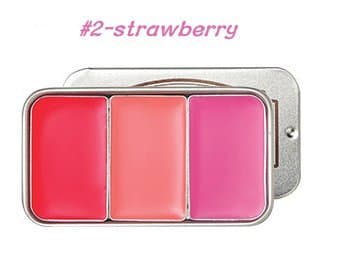 [SKINFOOD]Fresh Fruit Lip & Cheek Trio(2.5g3) #2-strawberry by Skin Food