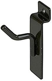 Dazzling Displays 1" Black Slatwall Hooks (Box of 25)